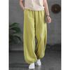 Baumwoll-Leinen-Hose Damen Retro Damen Lockerer Bloomers-Hose