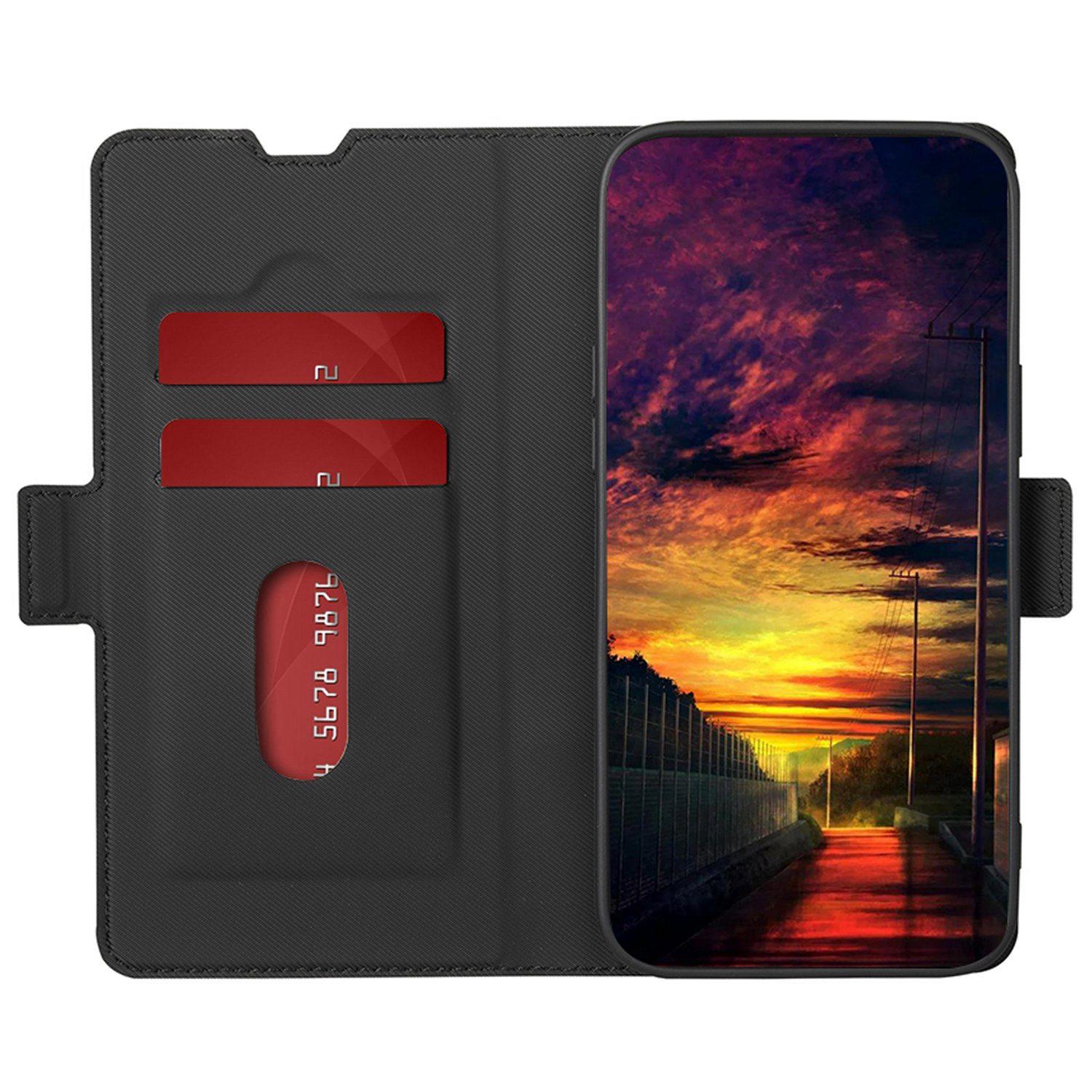 

For vivo iQOO 12 5G Leather Folio Flip Cover Stand View Shockproof Phone Case Black