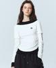 Nigaennikol Nicole Shrring Layered Sleeve Top_White Black