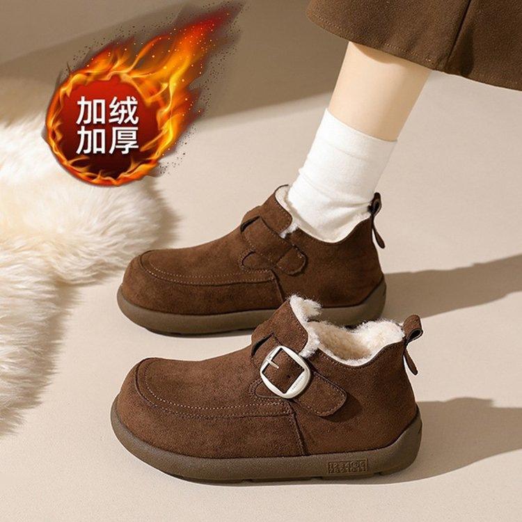 thick-soled velvet thickened Birkenstocks, winter new soft-soled Birkenstocks, beanie cotton shoes, and warm snow boots