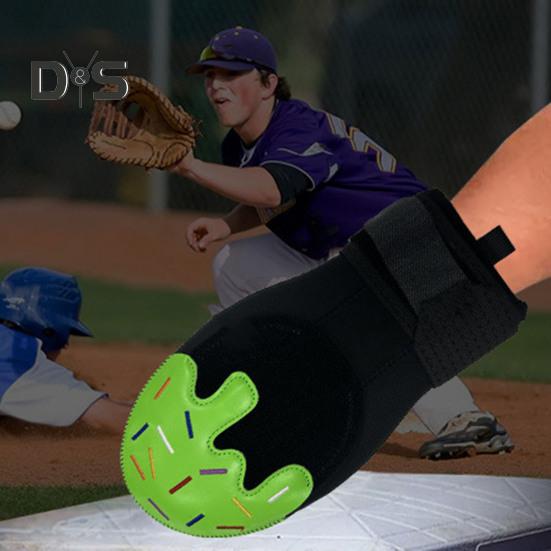 Baseball-Schiebehandschuh für die linke und rechte Hand, verstellbarer Kompressionsgurt für das Handgelenk, vollständiger Daumenschutz, Baseball-Schiebehandschuh, Sportschutz