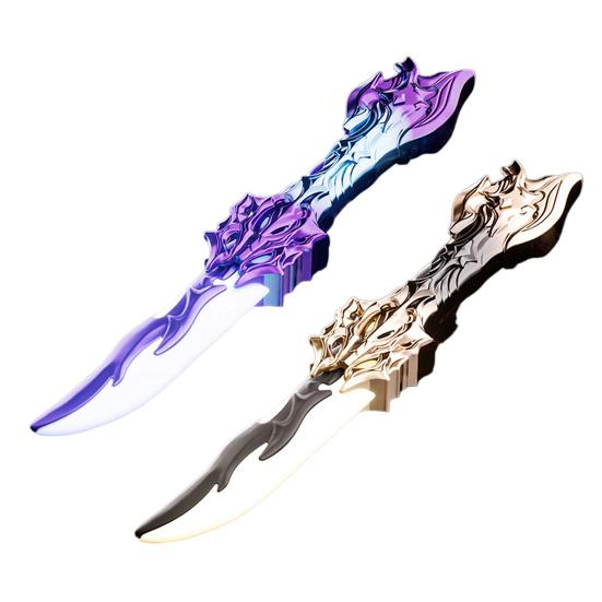 Folding Double Edged Swords Rechargeable LED Light Swords Toy Interactive Multiplayer Battle Toy