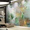 3d Wallpaper Nordic Simple Small Fresh Hand-Painted Watercolor Tropical Plants Wall Mural Home Decor