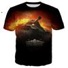 Magliette Stampa 3D Gioco World Of Tanks Estate Uomo Donna Moda Casual T-Shirt Oversize a Maniche Corte Magliette da Uomo Top Abbigliamento Uomo