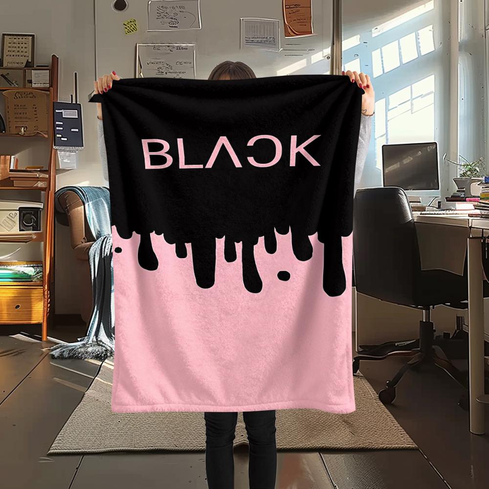 1pz Coperta in Flanella con Stampa Blackpink, Alta Qualità per Tutte le Stagioni, Arredamento per la Casa, Calore e Comfort, Perfetta per Regali di Natale
