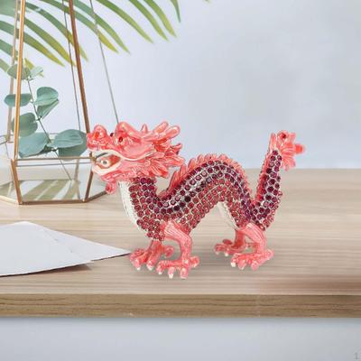 Alloy Dragon Figurine Sculpture Fengshui Crafts Animal Mini for