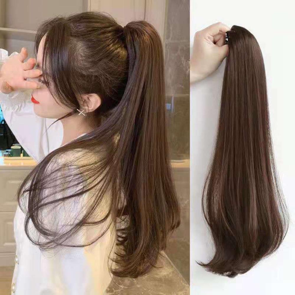 

Кудрявый коготь клип конский хвост длинный конский хвост шиньон термостойкий волокнистый конский хвост парик для девочек чёрный/естественный