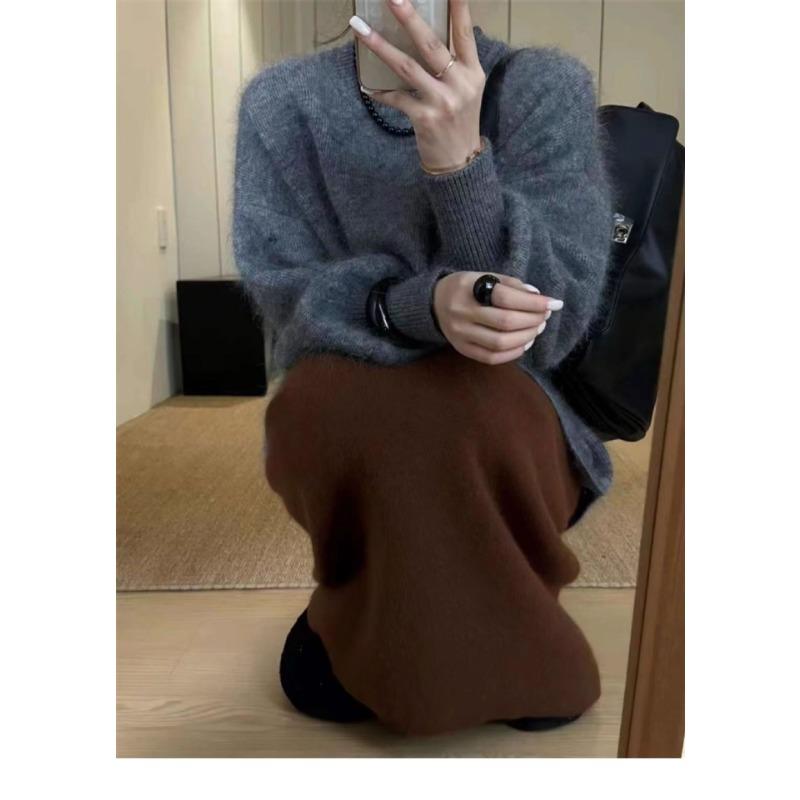 Loose Mid-length Sweater Pullover Top