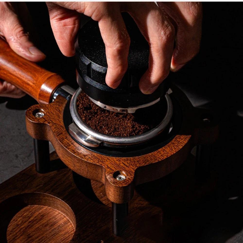 Wooden Coffee Tamper Station Base Tamper Holder Espresso Tamper Mat  Non Slip for Counters Shop Worktop Coffee Barista Tool