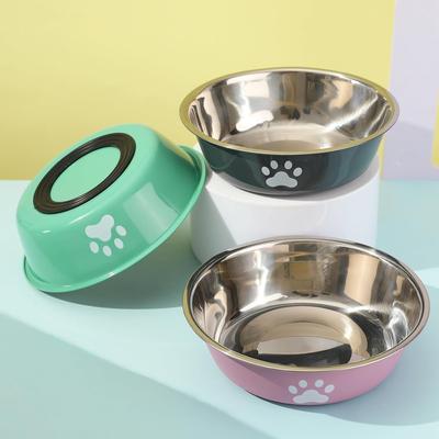 Dog Bowls Stainless Steel Dogs Feeding Bowls With Non-Slip Silicone Sole Dog Food Water Bowl Pet Bowl Dog Dishes For Dog Cat Pet