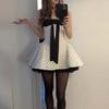 Spring 2026 New Cross-border European and American Foreign Trade Women's Clothing, Fashionable and Elegant Celebrity Polka Dot Splicing Dress