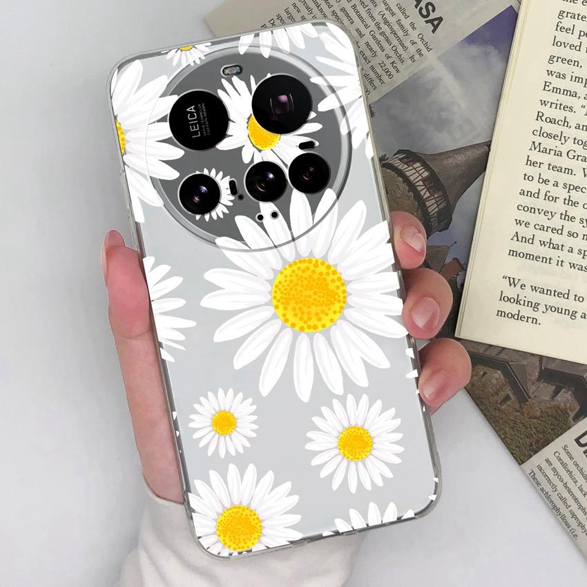 Für Xiaomi Mi 12 11 10 15T 15 Ultra Klare Handyhüllen Mode Anmutige Blumenmuster Weiches Silikon Anti-Fall Schutzhülle Für Xiaomi Hülle Capa