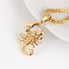 Fashion Men Golden Scorpion Pendant Hip-hop Chain Necklace Party Club Gift