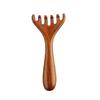 Six-Claw Sandalwood Antler Massage Comb: Multi-functional Gua Sha Scalp & Meridian Scraper.