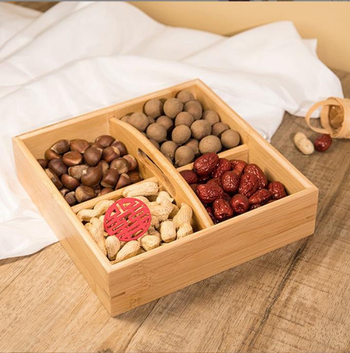 Bamboo Wood Engagement Handle Dried Fruit Box