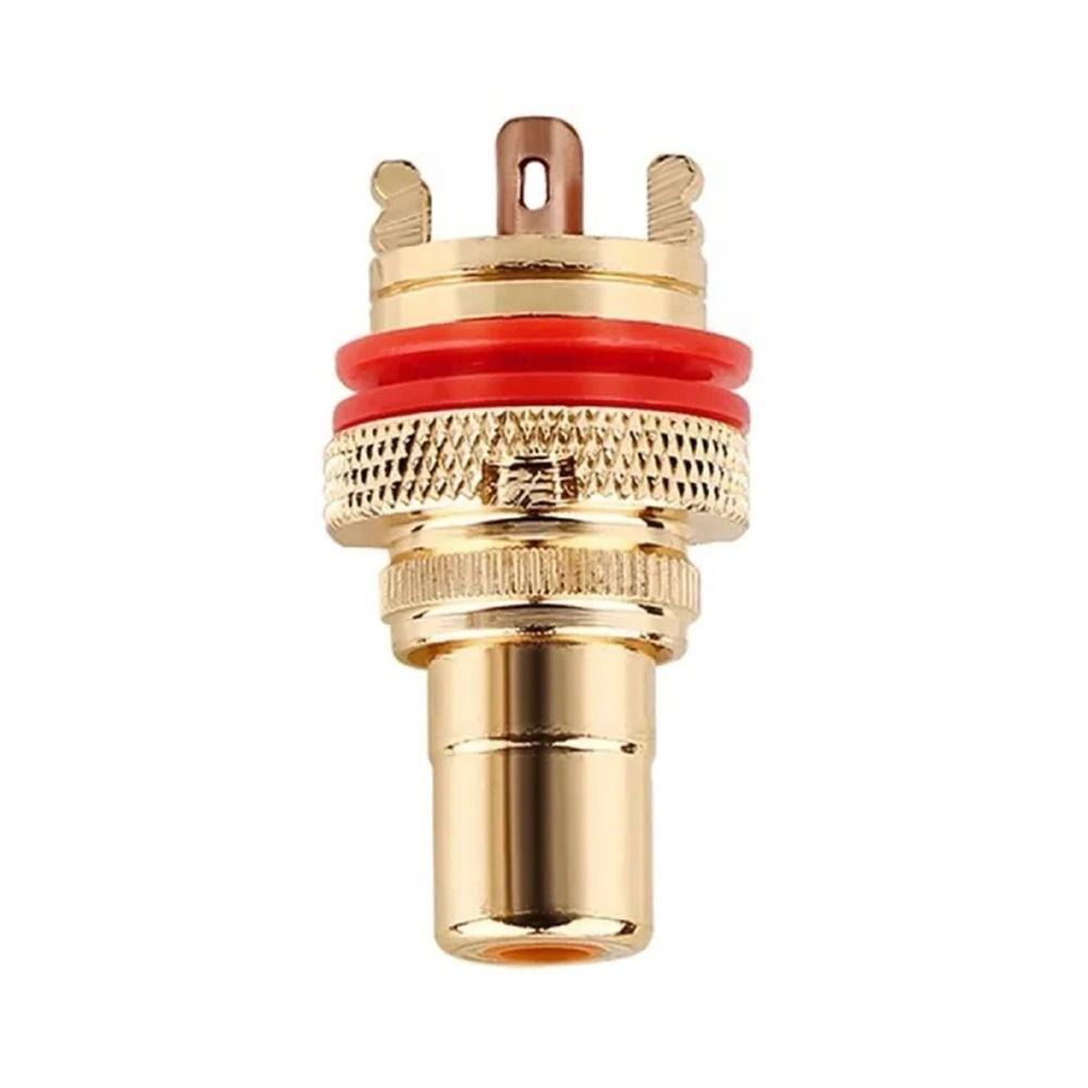 

Hi-Fi Адаптер Штекер RCA Аудиоразъем Позолоченные/Родированные Медные Шасси Разъемы CMC Gold-Red Ring