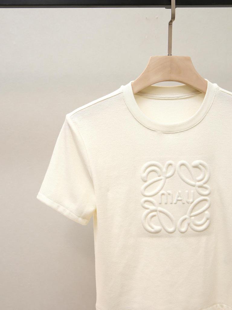 French Style Age-Defying Solid Color Short-Sleeve T-Shirt for Women