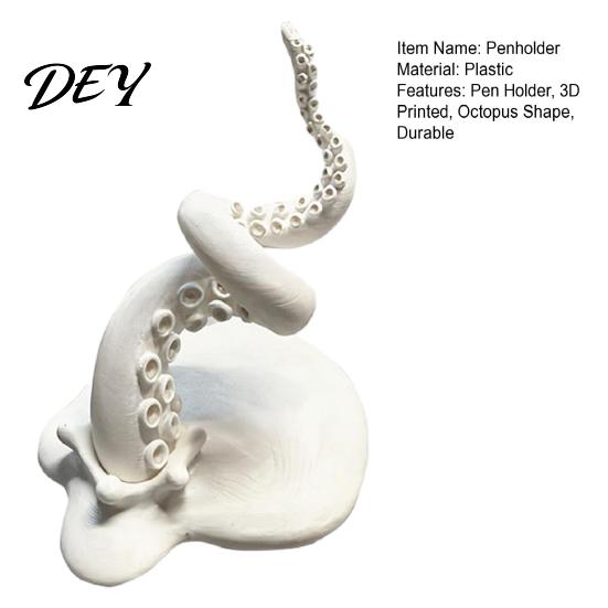 Artistic Desktop Ornament Octopus Tentacles Pen Holder, 3D Printed Creative Stationery Organizer, Desk Organizer for Office Decorative Storage Stand,