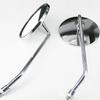 8mm/10mm Motorcycle Rearview Mirror Scooter E-Bike Round Rear View Mirrors Back Side Convex Mirror 2Pcs