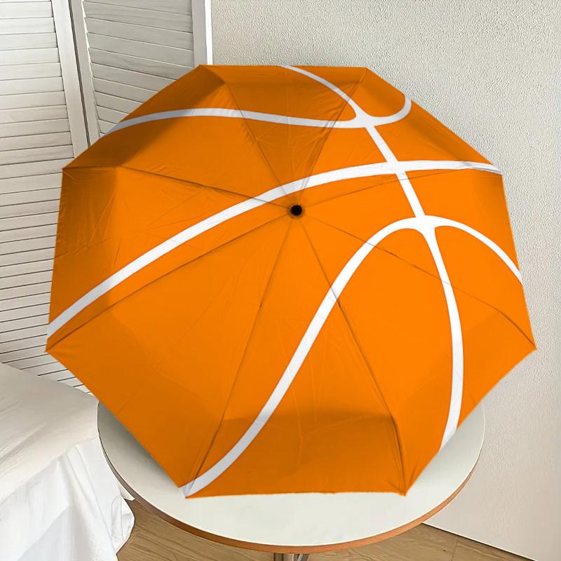 1 Stück Basketball Automatisches Öffnen/Schließen Regenschirm mit Winddicht, 8-Speichen Stabiles Dach, Langlebige Speichen, Modisches Design1287A