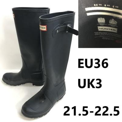 HUNTER Rain Rubber Boots Women's 36 UK3 22 Navy long(USED)