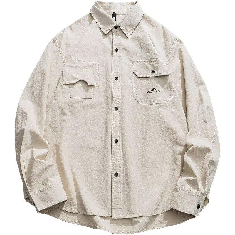 Coat Men's Spring and Autumn Jacket Trendy Japanese Style Loose Niche Design Top Outdoor Retro Workwear Casual