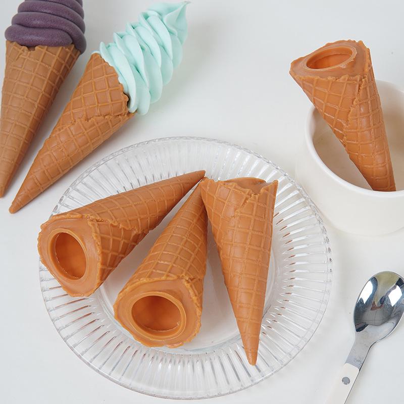 DIY Ultra-Light Clay Ice Cream Cone Kit for Handmade Play Food