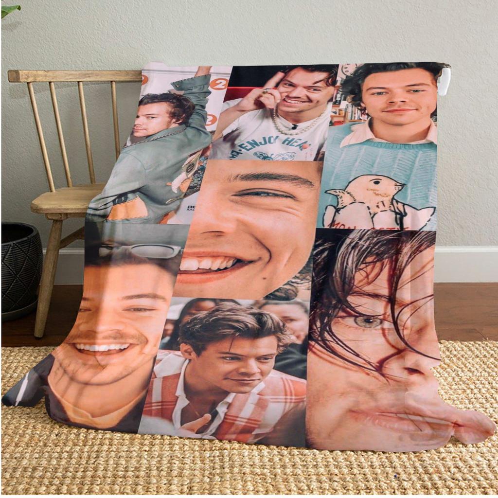 Harry Styles Morbida Coperta Confortevole Tutte le Stagioni Regalo Perfetto Divano Ufficio Riposo all'Aperto Coperta da Viaggio