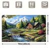 1Pc Elegant Forest Scenery Tapestry - Durable Polyester, Multiple Sizes (39X59In To 70.8X90.5In) - Ideal For Christmas Decor And