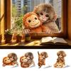 Affen Fenstertattoo Niedlicher Babyaffe PVC-Aufkleber Wiederverwendbare Statische Glasaufkleber für Wohnzimmer Heimdeko