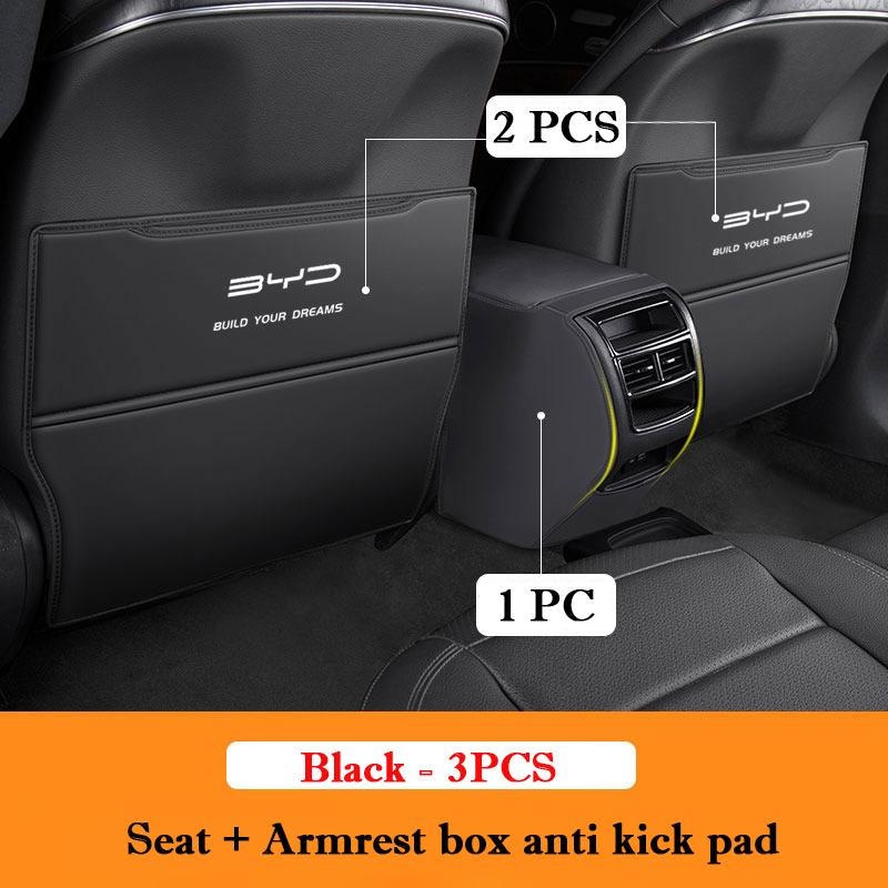 For BYD KING Destroyer 05 -2025 Car Seat Back Anti Kick Pad Rear Armrest Box Leather Protector Pad Interior Decorative Mat