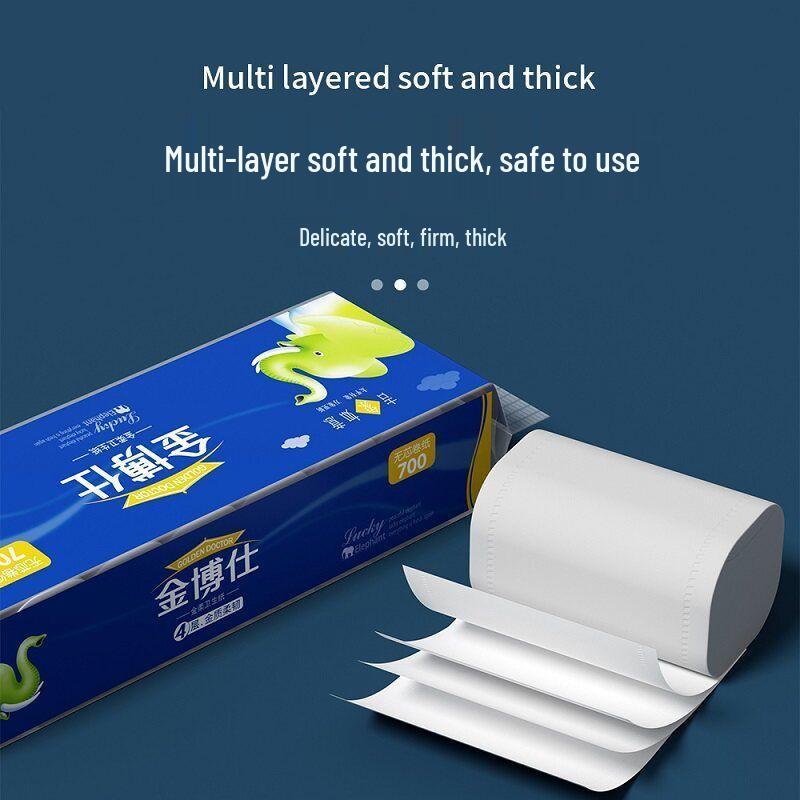 Jinboshi 48 Rolls Virgin Wood Pulp Toilet Paper - Economical Household Pack