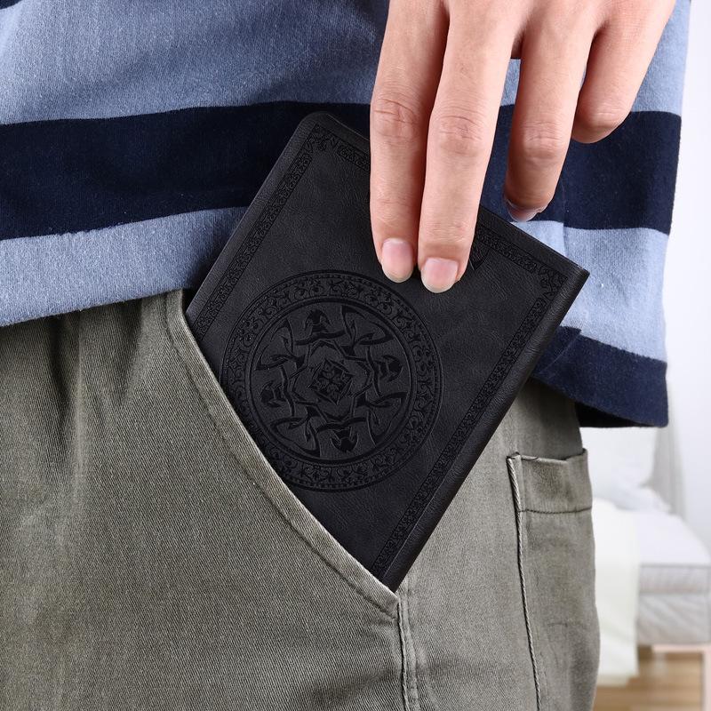 A6 Retro-Stil Taschen-Mini-Notizbuch Stempelverfahren Künstliches PU-Leder Schreibbuch Tragbarer Notizblock Bürobuchhaltung