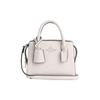 Andrea 14 Zipper Closure Detachable Shoulder Strap PVC With Leather Tote Bag Shopping Handbag Mini Women Tote White CO974-SVHA