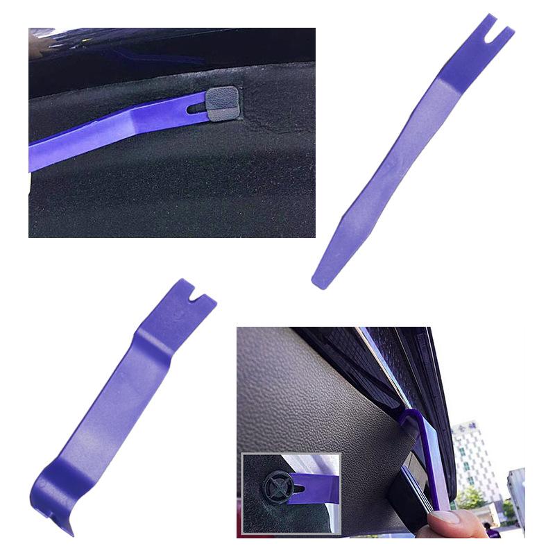 5-Piece Car Stereo and Interior Panel Removal Tool Set - 6" Clip Pry Tool & 4-Piece Plastic Pry Bar