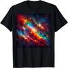 Estrelas abstratas vibrantes e coloridas, arte espacial, Camiseta de Astronomia