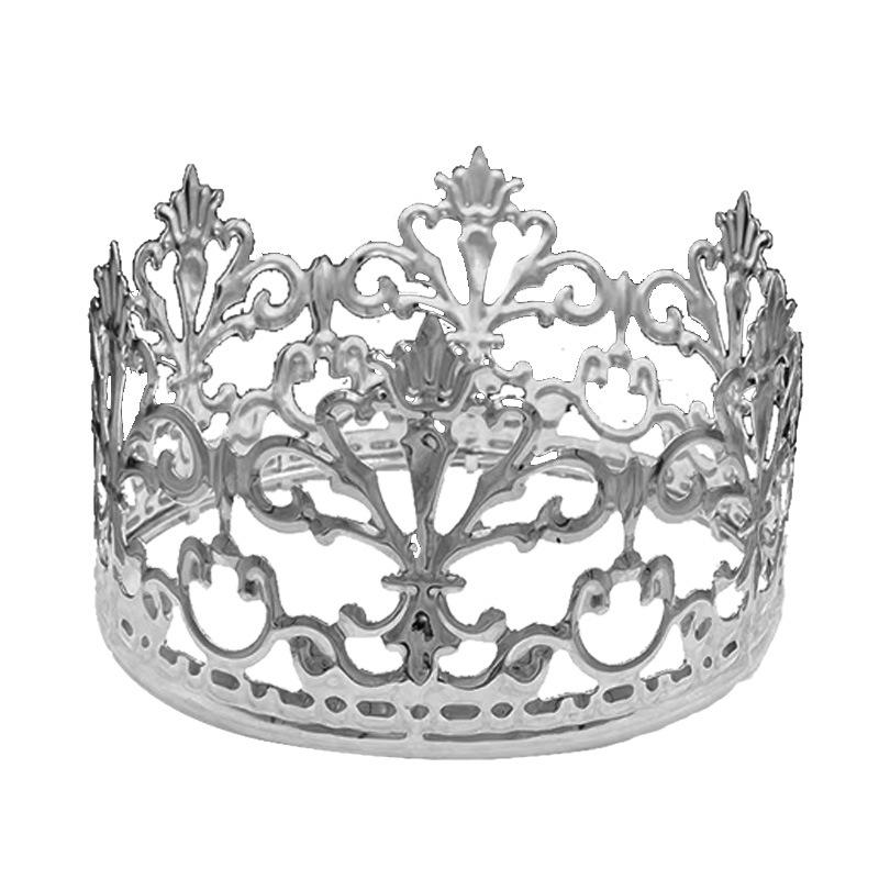 Fashion adult children's first birthday party cake crown accessories alloy rhinestone decoration full circle crown ornaments