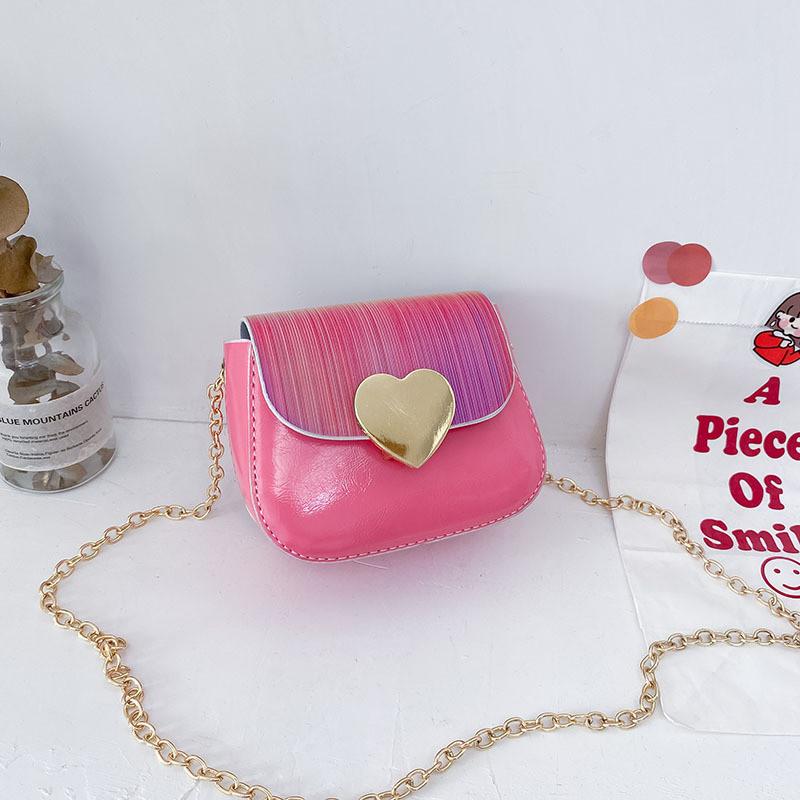 Stylish Mini Chain Bag For Kids In Black Pink White Purple Green Colors Perfect For Girls