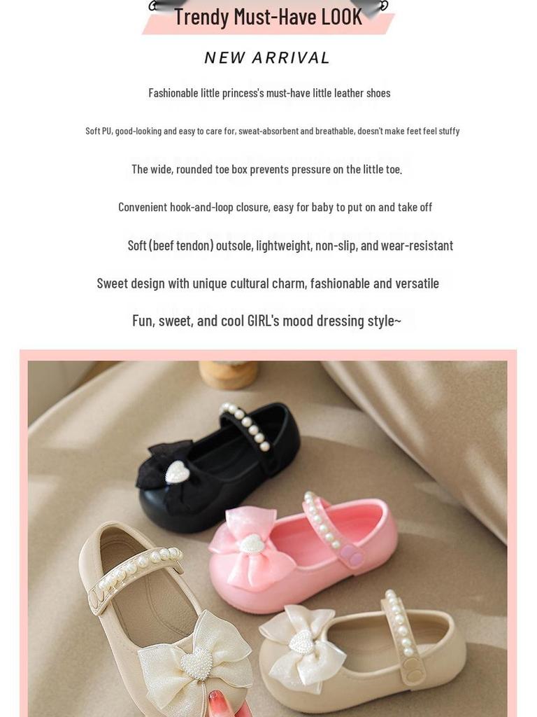 Mädchen Moccasin Sandalen rutschfest Frühling/Herbst 2026 - Weiche Sohle Prinzessinnen Schuhe