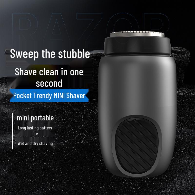 Mini Portable Electric Shaver for Men - Steel Beard & Hair Removal