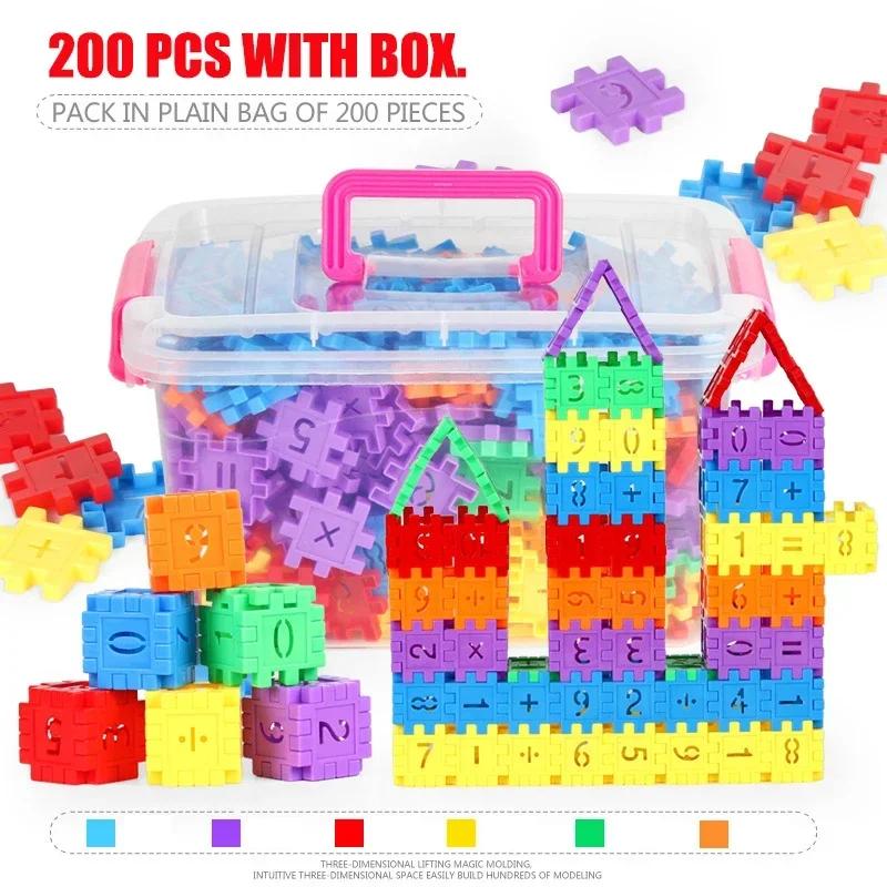 Non-Toxic Kids Number Building Blocks Diy Toys Large Particles Colorful Creative Assemble Bricks Math Blocks Children Early Education Toys