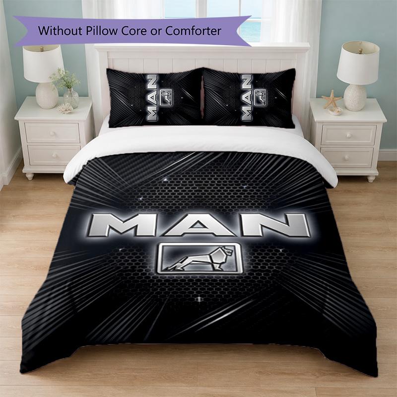 Man truck Print 3Pcs Bedding Set