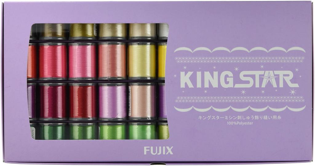 FUJIX Kingstar Brother Embroidery Machine Color Compatible Set of 40 Decorative Stitch Machine Embroidery Thread