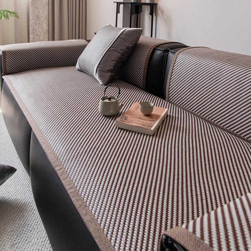 New Pe Rattan Mat Sofa Cushion Summer Mat Cushion Cold Silk Cool Non-Slip Light Luxury Sofa Cover Cloth Towel