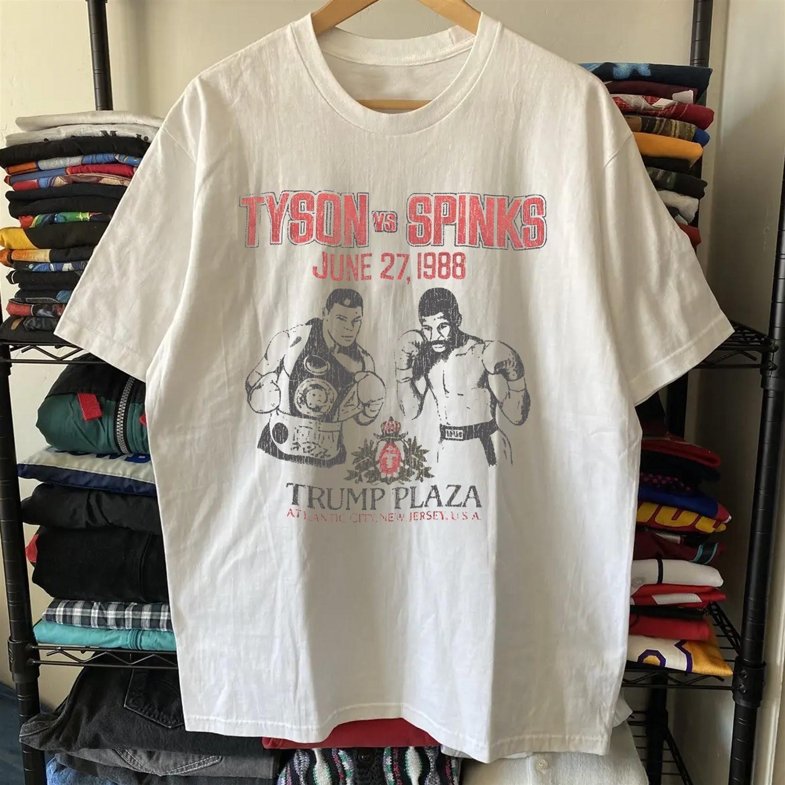 Tyson Vs Spinks Aged White T-Shirt M S