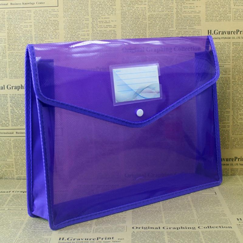 Three-Dimensional Plastic File Bag Clear Data Bag Folder Papers Ticket Bag A4 B4 Transparent Document Storage Organizer