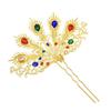 Silver Thai Hair Sticks Gold U-shaped Hair Fork Classical Thai Metal Leaves Hairpin  Daily