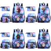 3Pcs/set Anime Demon Slayer Printed Backpack with Shoulder Bag Pencil Case for Teenager Student Boy Girl Large Capacity Waterproof Schoolbag