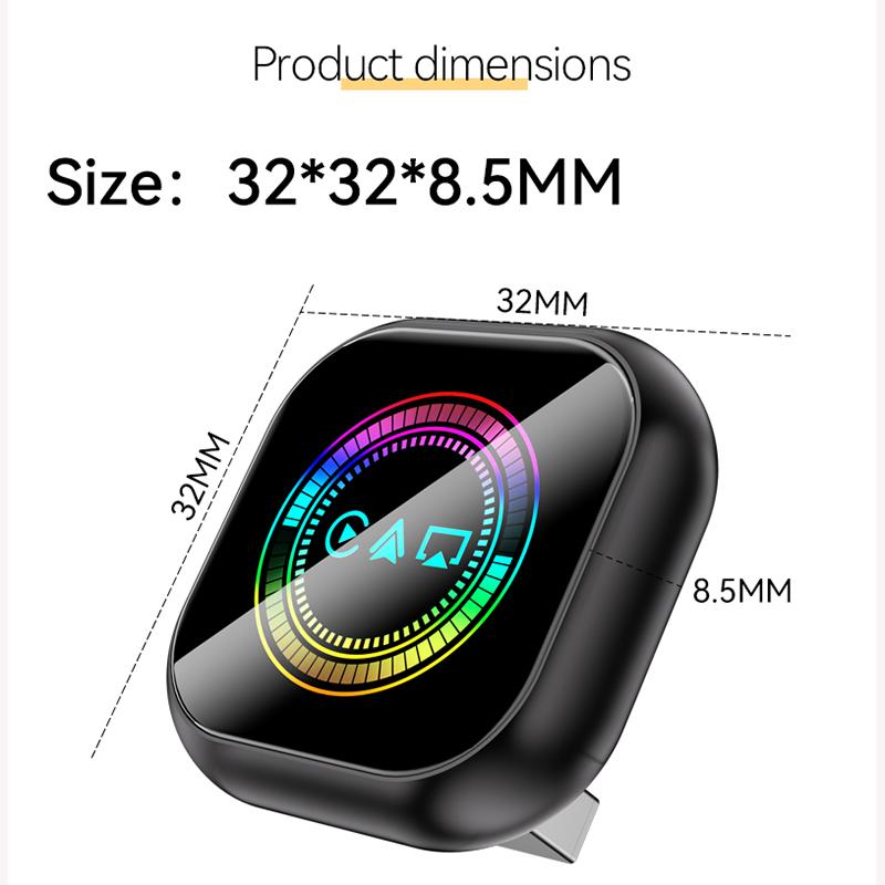 3-in-1 Kabelgebundener zu Drahtloser CarPlay-Adapter für Airplay Android Auto MirrorLink Bluetooth+ WLAN USB-Dongle Auto-KI-Box