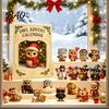 Niedliche Tier-Spielzeugsammlung 2026 Eule/Hund Adventskalender, 24 Tage Countdown bis Weihnachten mit Mini-Miniatur-Set Figuren-Ornamenten, PVC Sammlerstück
